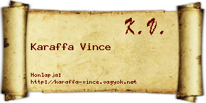 Karaffa Vince névjegykártya
